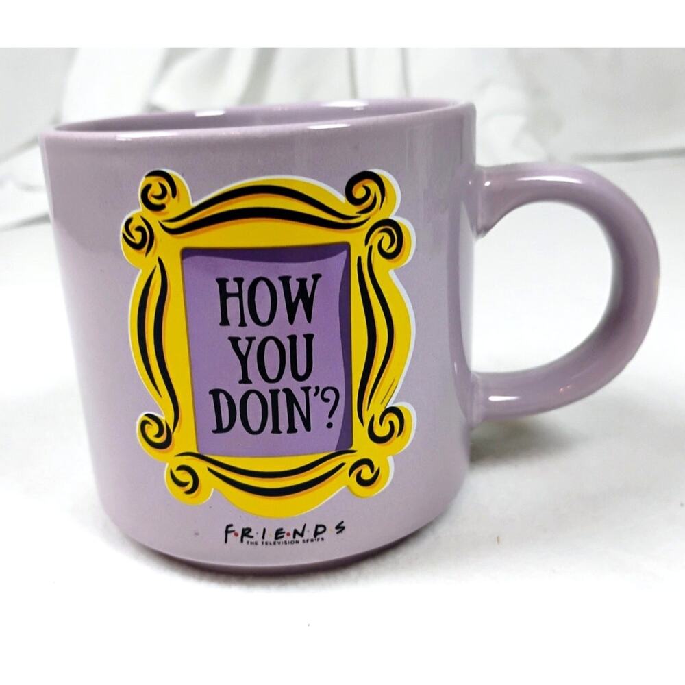 Friends How You Doin Mug Purple 13 oz Joey Tribbiani TV Show Coffee Cup